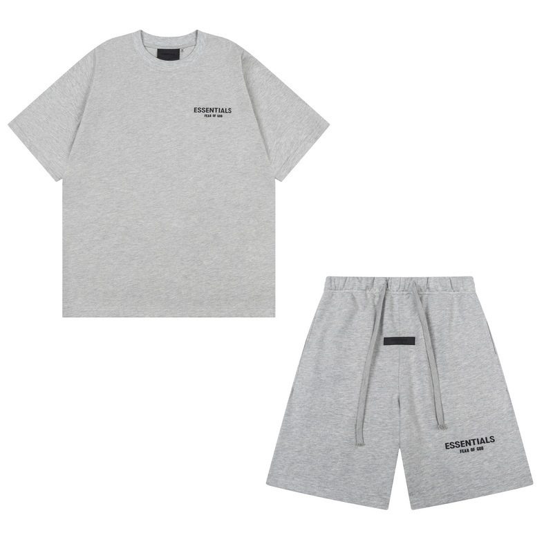 新款FEAR OF GOD ESSENTIALS植绒字母男女休闲宽松加绒连帽卫衣潮