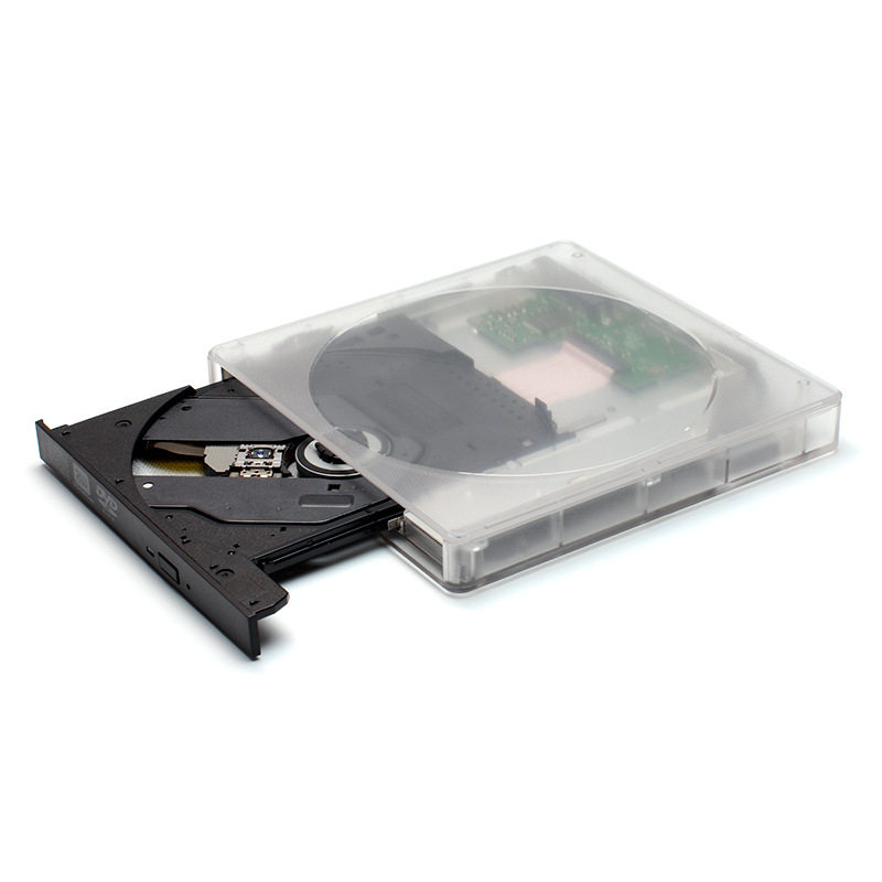 Transparent USB External Optical Drive Cd/Dvd Rw Blu-Ray Burner Desktop Notebook Universal Mobile Optical Drive Box
