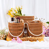 Pp Rattan Hand Basket Pearl Handle Bag Wedding Decoration Flower Basket Woven Gift Box Decorative Basket Storage Basket