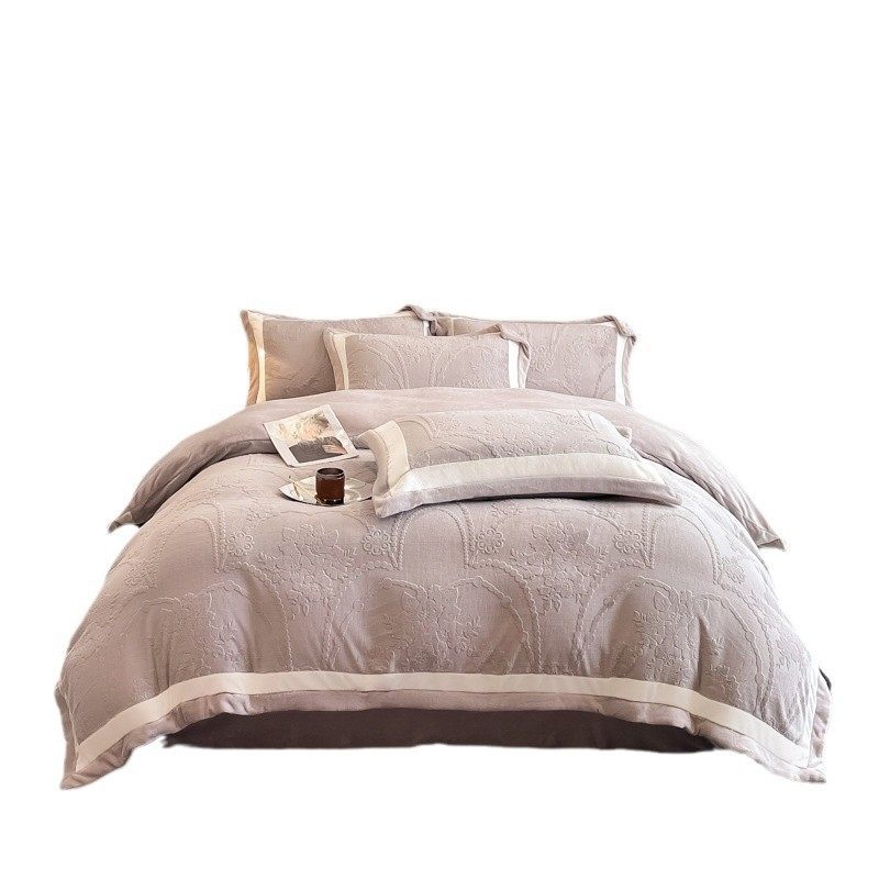 Class a Autumn and Winter Milk Velvet Four-Piece Set 7D Carved Velvet Warm Quilt Cover Winter Thickeneded Double-Sided Velvet Bedding