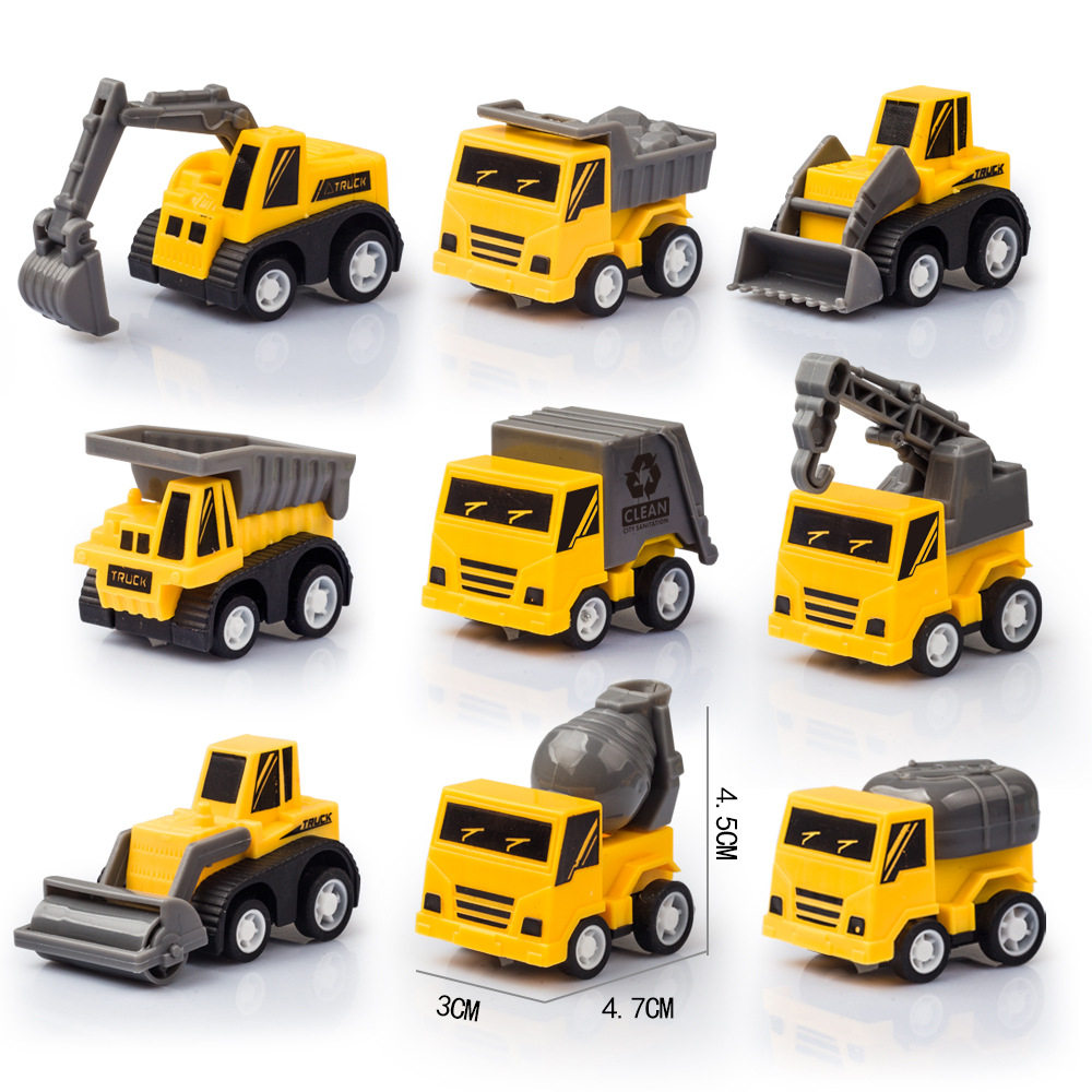 Cross-border pull-back mini car toys, vending machine (capsule toy) giveaways, candy gift items, small construction vehicle and 