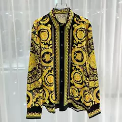 2025 Spring New European and American Fashion Trend Export Youth Popular Digital Printing Men's Cardigan Shirt Trendy Men