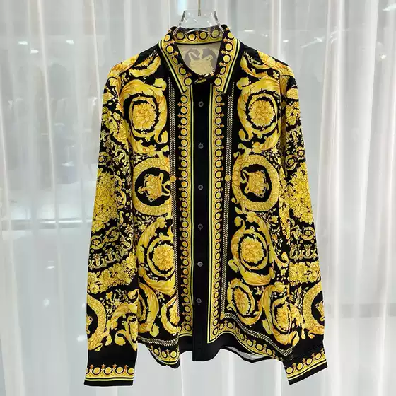 2025 Spring New European and American Fashion Trend Export Youth Popular Digital Printing Men's Cardigan Shirt Trendy Men