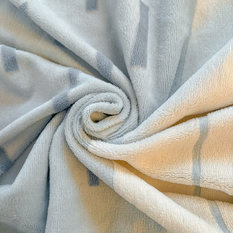 New Milk Velvet Burnt Four-Piece Set, Skin-Friendly Thickeneded Winter Warm Fleece-Lined Double-Sided Bed Bed Sheetss and Quilt Covers Bedding