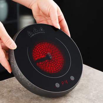 110-240V Cross-Border E-Commerce North America, Japan, China and Taiwan Ice Flower Body Electric Ceramic Stove Ultra-Thin Tea Stove for Boiling Water and Making Tea