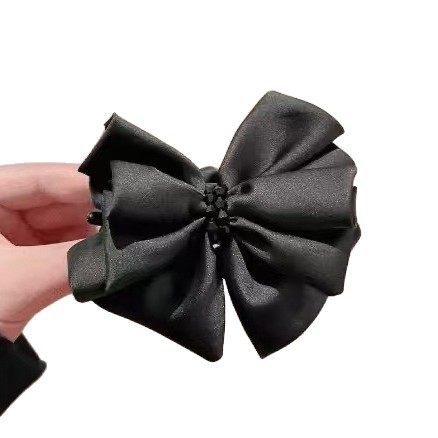 Black Bow Ball Hair Accessories High-End 2025 New Shark Clip Full Back Head Hairpin Hair Accessories for Women
