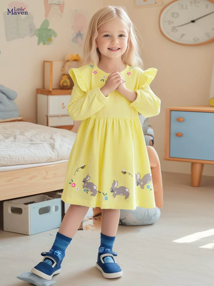 Kids' Dress, Autumn Long-sleeve Girls' Dress, [Style] Kids' Dress Wholesale