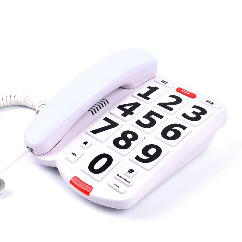 老人大按键电话机办公家用固定电话办公室拨号免电池座机批发专用