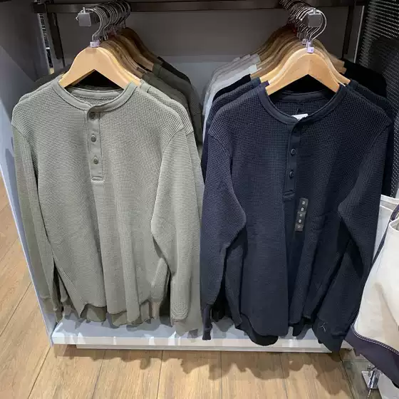 URAZ Day Single Men's/Women's Spring Waffles Pullover Long Sleeve T-Shirt Sweater Texture Base Shirt 465496
