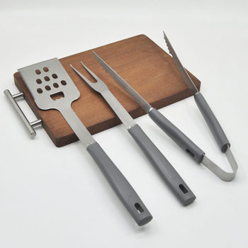 Factory wholesale bbq barbecue tools 3-piece set of stainless steel barbecue suit grill fork grill shovel combination grill now