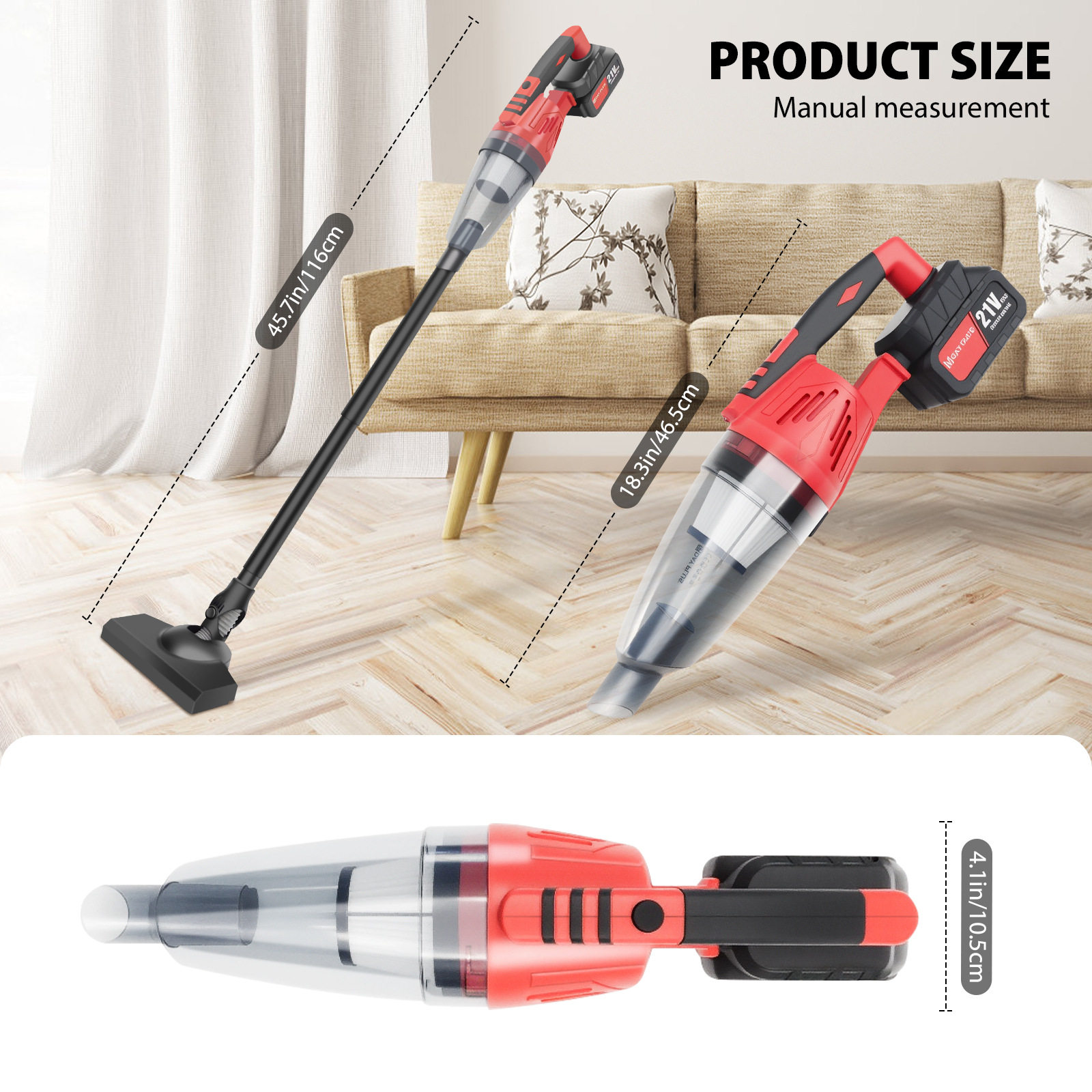 Portable lithium battery rechargeable multifunctional wireless handheld car vacuum cleaner