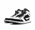 Leather AJ1 Mid Diamond Panda