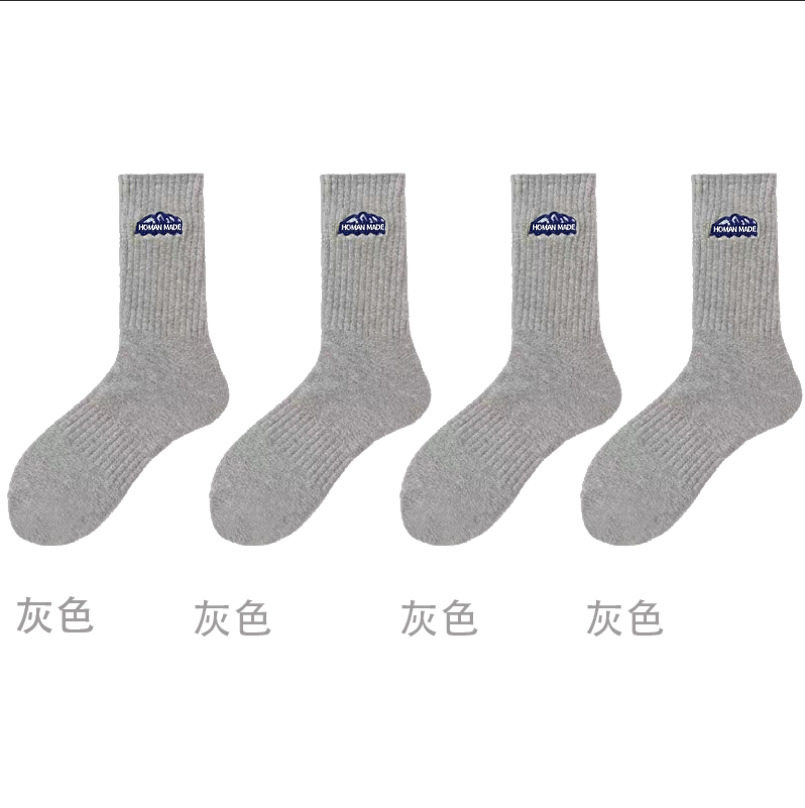 诸暨袜子男中筒袜秋冬季男士高筒袜情侣女袜ins潮运动篮球长筒袜