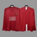 2007-08 manchester l home court (((league board))) long sleeves without number printing