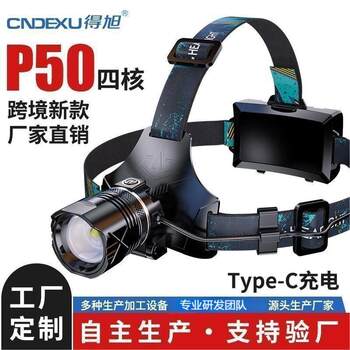 Cross-Border Popular Sensor Strong Light Headlight High-Brightness Long-Range Head-Mounted Flashlight Rechargeable Zoom Outdoor Night Fishing Light