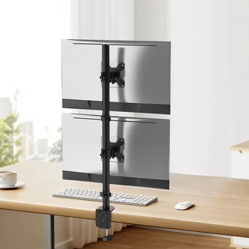 Dual Lcd Screen Computer Monitor Stand Free Rotation Height Adjustable Computer Accessories Kiyu Factory Direct Sale