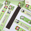 Cute Panda Magnetic Ruler Primary School Student Stationery Reward Drawing Measurement Cartoon School Supplies Small Gift Ruler