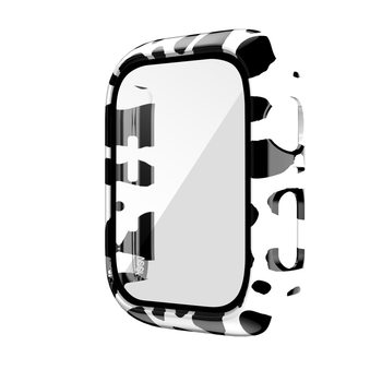 Suitable for Iwatchse Leopard Print S10 Case Apple Watch 56 Generation Pc Full Cover Case Film Cow Print Protective Case Strap