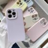 Precision Hole Pure Color Suitable for Apple 16Promax Simple Mobile Phone Case Liquid Silicone Apple 15 Anti-Fall 14 Protective Cover
