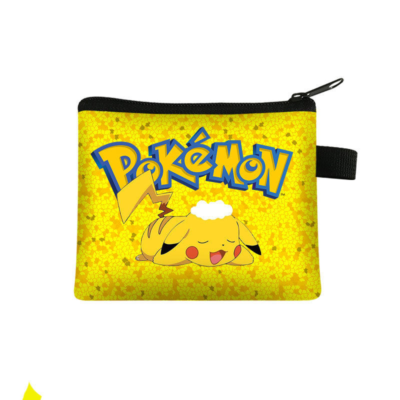 New INS style Pikachu printed coin purse children's card bag for boys and girls primary school students storage bag bag wholesale hot