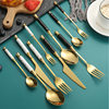 Cross-border Entry Luxury Style Ceramic Handle Stainless Steel Knife and Fork Spoon Western Tableware Set Dessert Spoon Fruit Fork Palace Gift Box