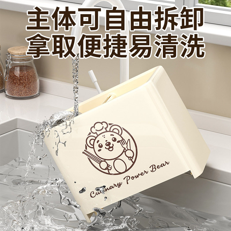 Cross-border New Chopsticks Storage Box Wall-mounted Household Kitchen Chopsticks Spoon Draining Rack Chopsticks Basket Chopsticks Cage