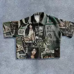 Zipper Short-sleeved 2024 Amazon Cross-border New Summer 3D Digital Printing Men's Casual Loose Short-sleeved T-shirt