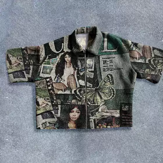 Zipper Short-sleeved 2024 Amazon Cross-border New Summer 3D Digital Printing Men's Casual Loose Short-sleeved T-shirt