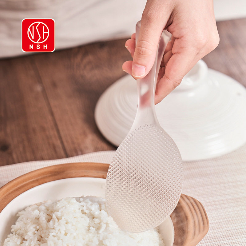 Japanese NSH Internet Red Rice Spoon Stand-up Rice Spoon Rice Cooker Rice Shovel High Temperature Resistant Transparent TPX Plastic Rice Spoon
