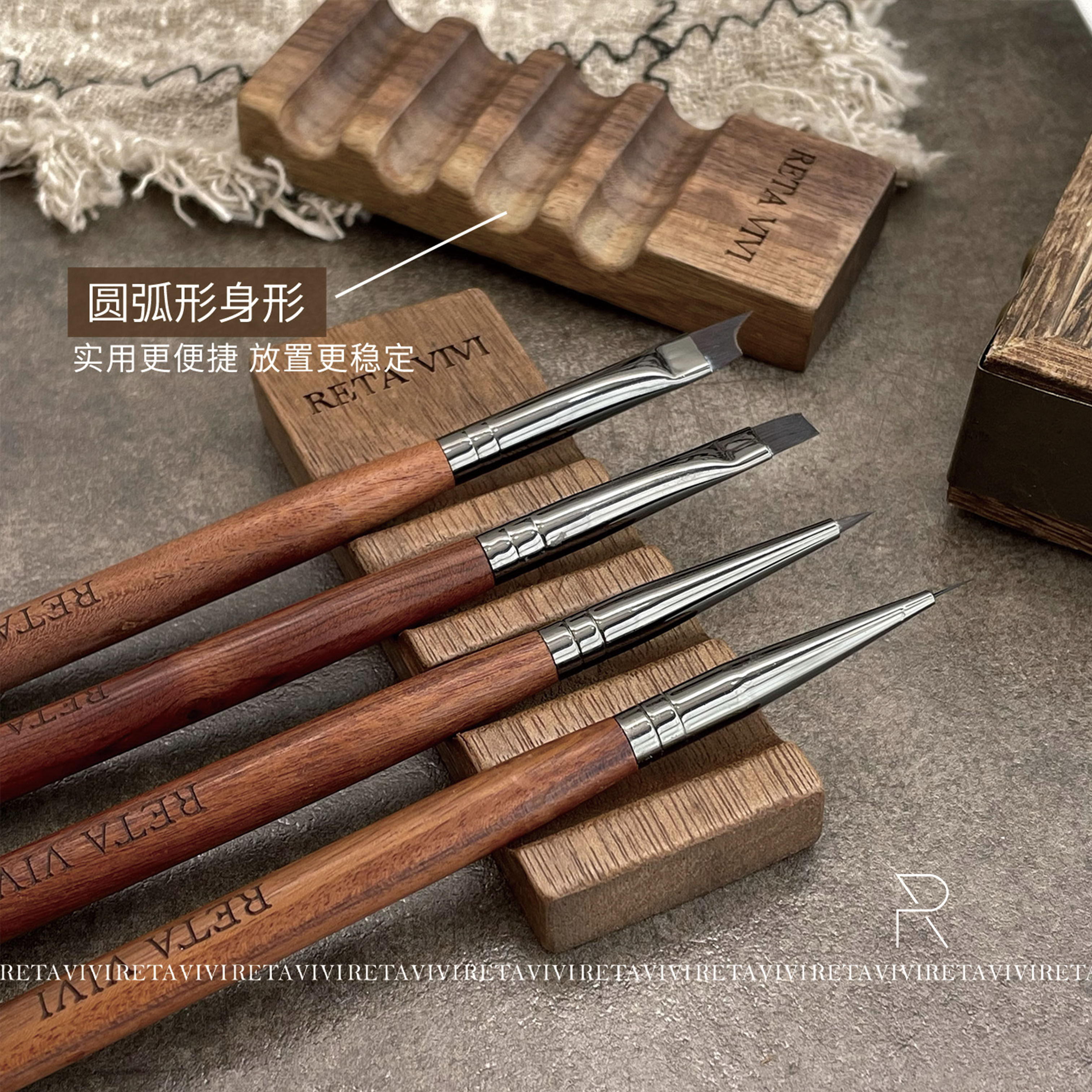 Cardamom Walnut Pen Holder Wooden Pen Holder Manicure Pen Holder Manicure Special Pen Holder Manicure Pen Holder Multi-Function