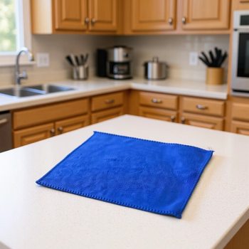 Car towel factory wholesale and retail blue square microfiber car wash towel multifunctional cleaning towel