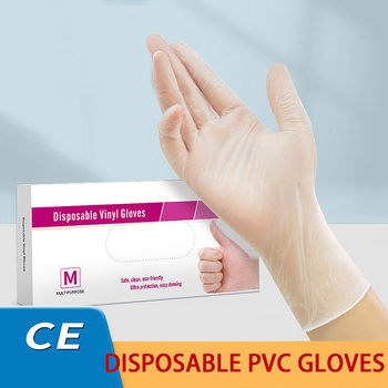 Wholesale Bulk 9inch Powder-Free Pvc Gloves Disposable Transparent Food Grade Gloves