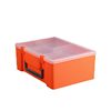 Rectangular Transparent Portable PP Plastic Box Toolbox Electronic Component Box Stationery Desktop Storage Box Durable Box