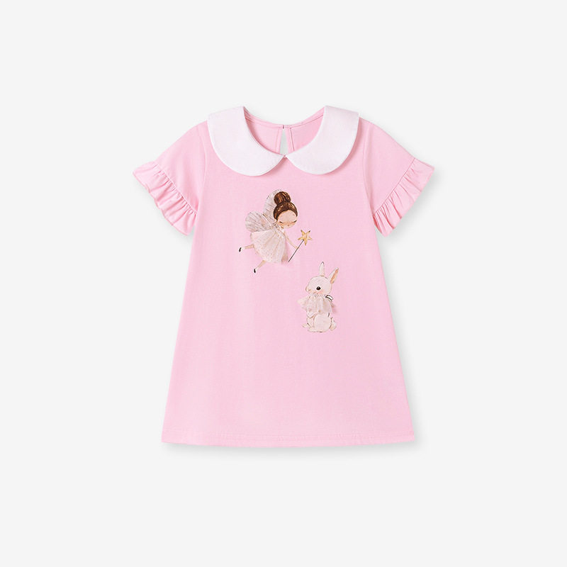 Kids' Dress Wholesale, Summer Cute Rabbit Kids' Dress, [Style] Cotton Girls' Skirt