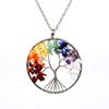 Foreign trade natural gravel crystal life tree colorful natural stone fortune tree necklace factory direct N82