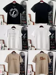 The correct version. High version. Donkey short sleeve 25 new letter logo embroidery printing men's and women's short sleeve T-shirt