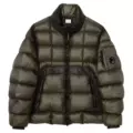 Stand collar brown down jacket