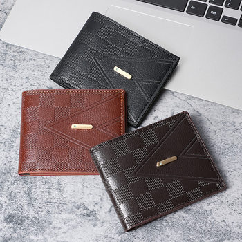 Factory direct 2023 new men's wallet short business wallet youth horizontal light luxury multi-card