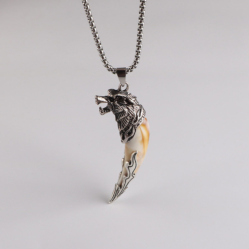 Men's Jewelry Necklace Pendant Personalized Spike Pendant Hip-Hop Student Hanging Long Sweater Chain Retro Accessories Trendy