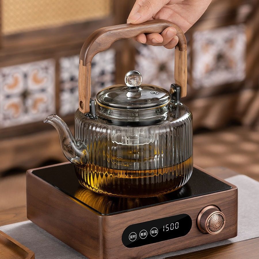 High Borosilicate Glass Teapot, High Temperature Resistant Glass Steaming and Cooking Dual-Purpose Teapot, Electric Ceramic Stove, Teapot Tea Maker