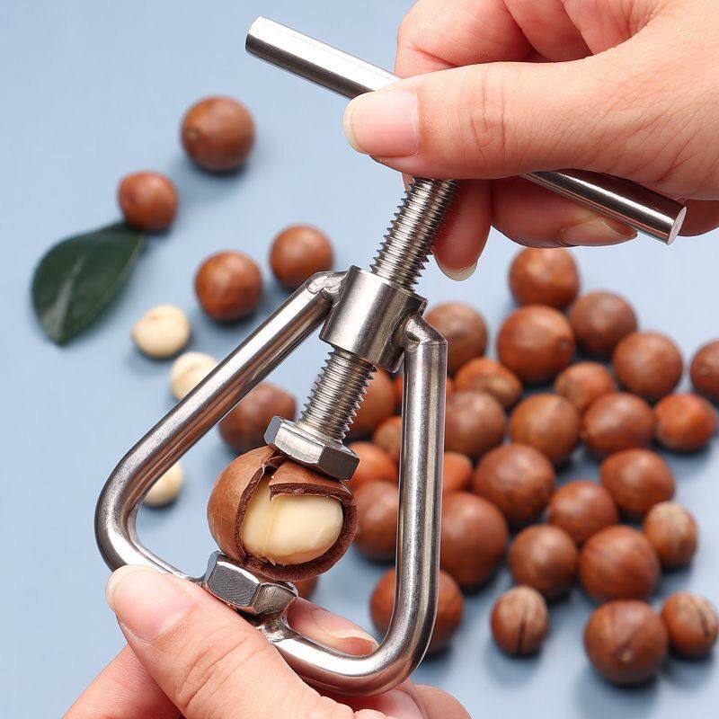 Stainless Steel Macadamia Nut Sheller Hazelnut Sheller Walnut Tool Household Pecan Sheller Nut Opener