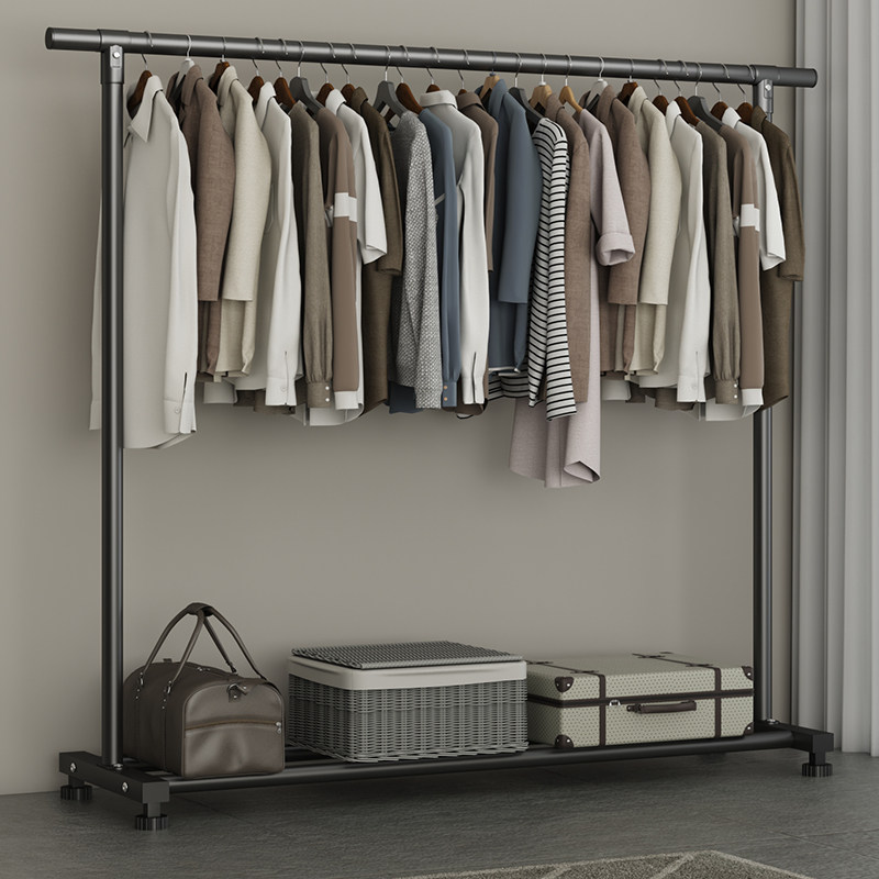 Clothes Rack Floor-Standing Bedroom Home Indoor Clothes Hanger Simple Balcony Storage Removable Clothes Drying Rack Simple Clothes Hanger