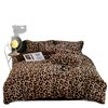 Leopard Print Rabbit Plush Four-Piece Set Thickened Warm Milk Velvet Bedding Set Machine Washable Bedding Wholesale Cross-Border Dropshipping