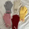 South Korea Ins Cute Wool Knitted Wool Five-Finger Gloves Women's Winter Warm Touchscreen Finger Cycling Trendy