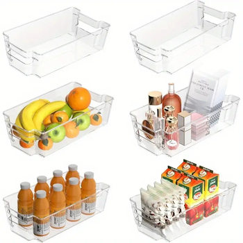 Transparent Refrigerator Freezer Box Household Food Preservation Drawer-Type Vegetable Sorting Storage Box with Handle