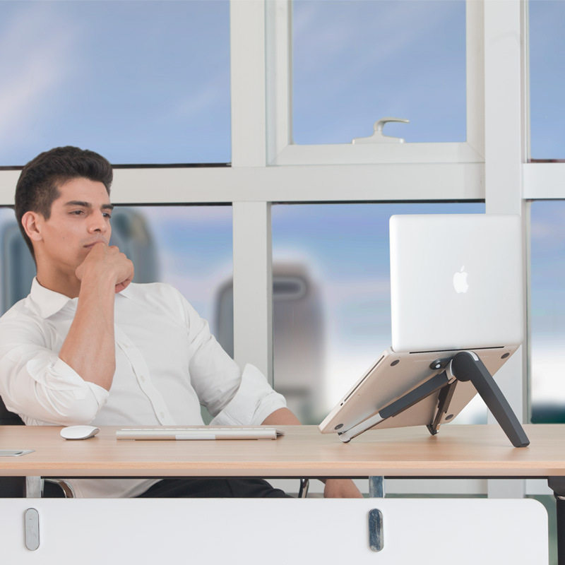 Laptop Stand Tripod Stand-up Bracket Adjustable Folding Portable Desktop Storage for Office