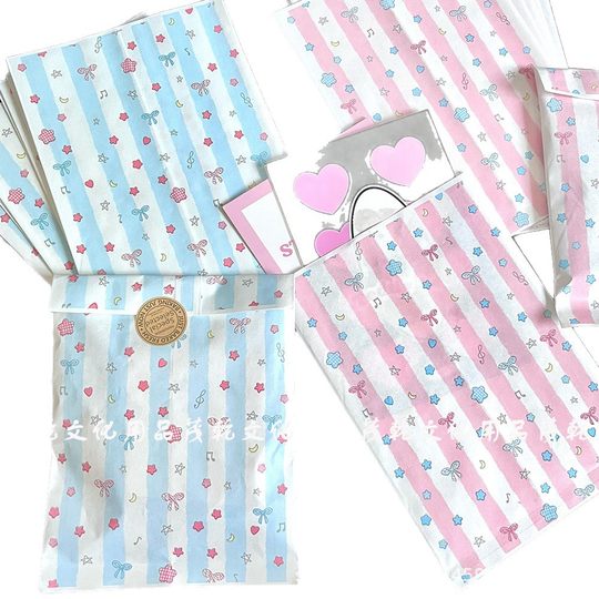 Ins Star Stripesd Kraft Paper Packaging Bag Birthday Gift Gift Bag High-Value Small Gift Gift Bag