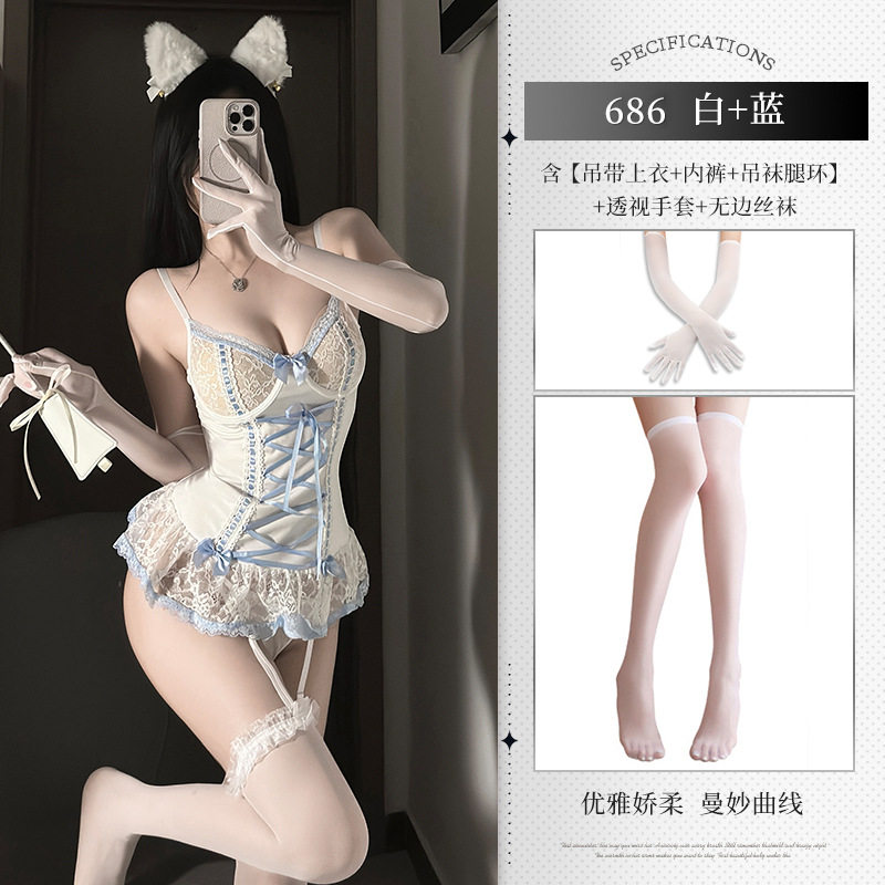 ホワイト(ワンピース+レッグリング*2+パンツ)+W1ホワイト+P46ホワイト