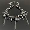 Sweet cool tassel rivet beaded stitching collar female niche design high-grade sweet cool hot girl style necklace necklace