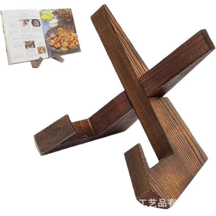 Spot Wooden Recipe Holder Removable Home Recipe Storage Rack Tablet Computer Rack Vinyl Record Display Rack